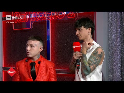 Interview with Lazza and Ultimo - Radio2 at Sanremo, February 11, 2023