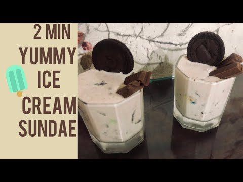Oreo Ice Cream Sundae/Chocolate Oreo Sundae/Easy Dessert Recipes