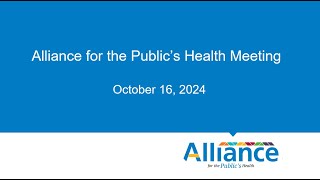 KFF on 2024 Elections & Public Health & Equity- Alliance for the Public's Health October Meeting