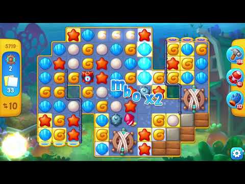Fishdom 5719 Hard Level - 18 moves - NO BooSTERS