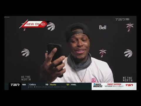 Drake interrupts Lowry's post-game interview - Kyle Lowry - super scorer 19/20