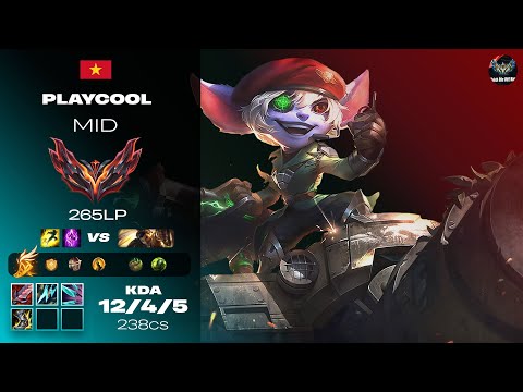 THÁCH ĐẤU VIỆT NAM - (FULL GAME) Playcool Tristana vs Akshan Mid KDA 12/4/5 - 238cs (Patch 13.14)