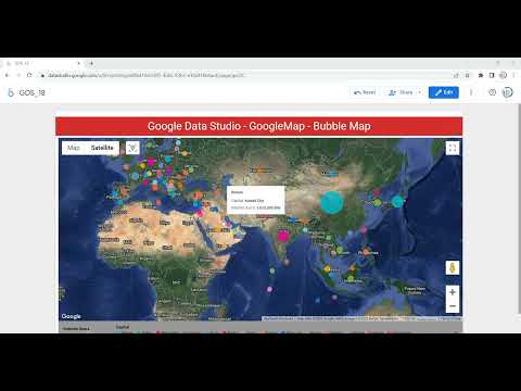 How to Create and Customize Bubble maps in Google Data Studio or Looker | #Bubble map | #looker