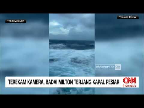 Terekam Kamera, Badai Milton Terjang Kapal Pesiar