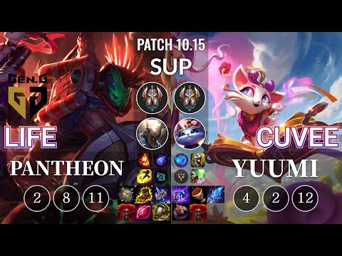 GEN Life Pantheon vs HLE CuVee Yuumi Sup - KR Patch 10.15