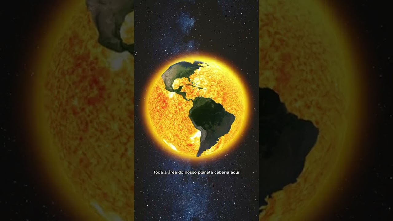 Essa é para você ter uma ideia do tamanho do Sol