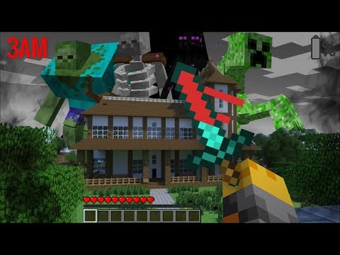 MC Naveed - Minecraft - SCARY MUTANT CREATURES APPEAR AT 3AM IN MY HOUSE IN MINECRAFT !! Minecraft Mods