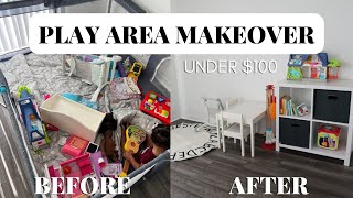 TODDLER PLAY AREA MAKEOVER | UNDER $100!