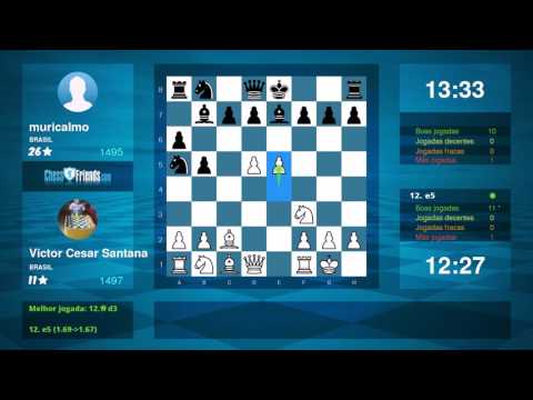 Chess Game Analysis: Victor Cesar Santana - muricalmo : 1-0 (By ChessFriends.com)
