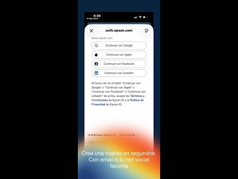 Crea tu cuenta en Epson Projection Studio App