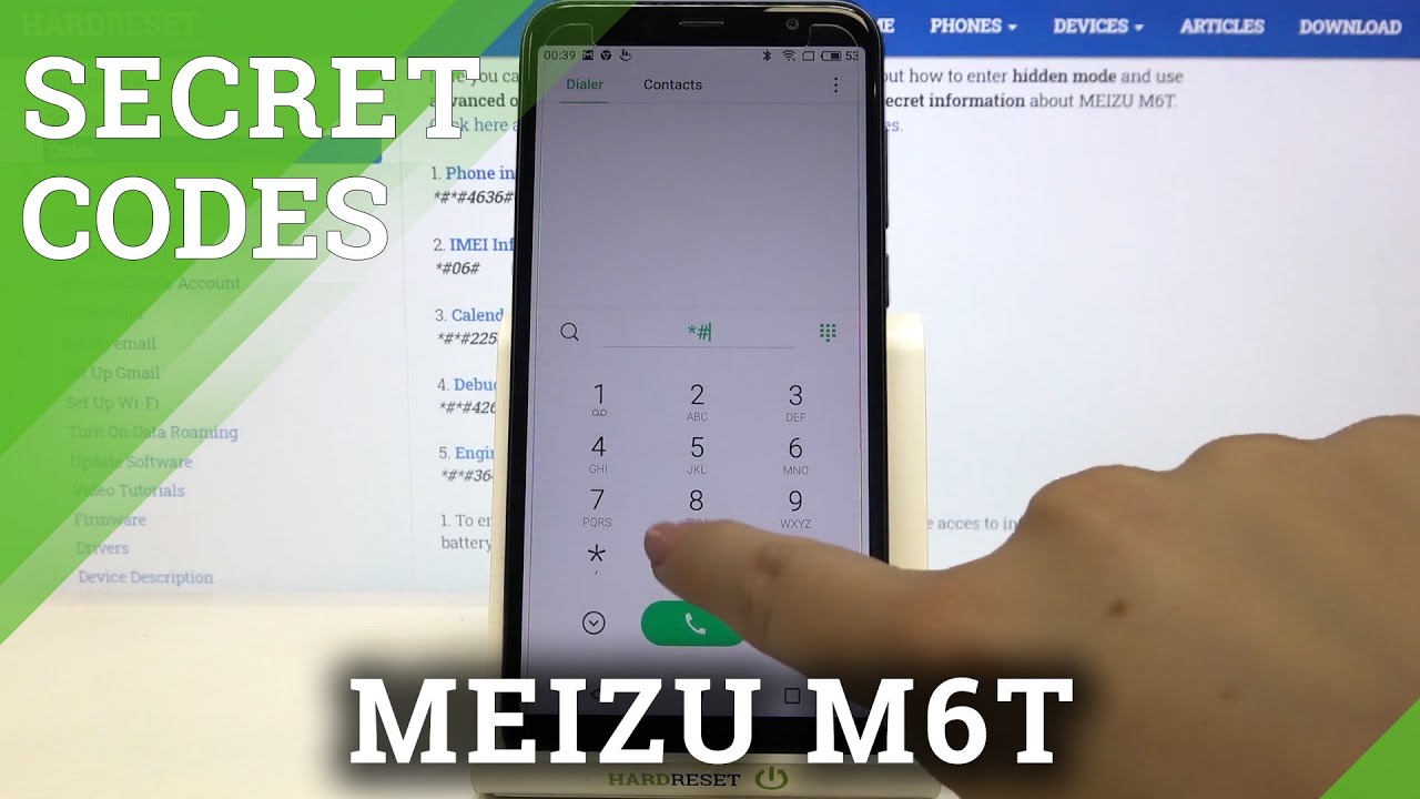 Secret Code in MEIZU M6T – Testing Mode / IMEI Status / Quick Codes