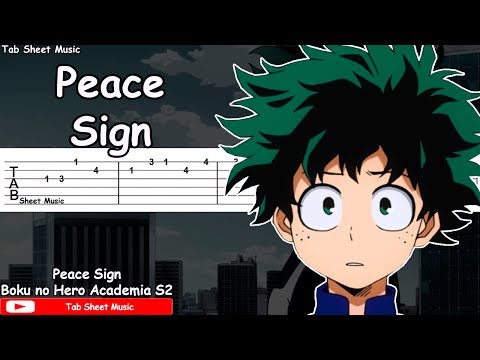 Boku no Hero Academia Season 2 OP - Peace Sign Guitar Tutorial Video