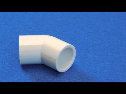 45 Degree Slip Elbow Fitting for Schedule 40 PVC Pipe (Slip x Slip)