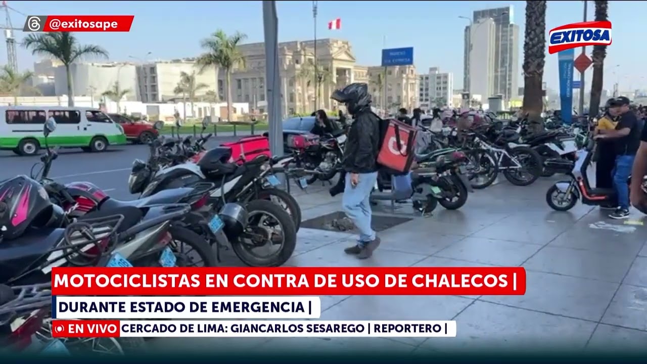 🔴🔵 Motociclistas en contra de uso de chalecos durante estado de emergencia