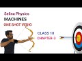 CLASS 10 ICSE PHYSICS CHAPTET 3 MACHINES ONE SHOT VIDEO FULL CHAPTER