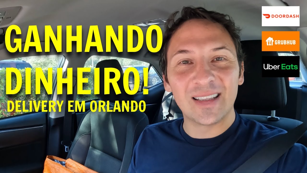 DELIVERY em ORLANDO em um SÁBADO quanto consegui faturar com Uber Eats, DoorDash e GrubHub