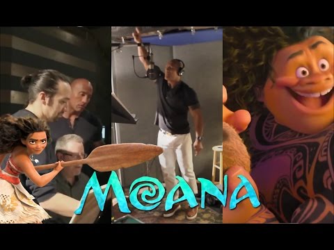 Lin-Manuel Miranda & Dwayne 'The Rock' Johnson making of the song \You're Welcome\ - Moana