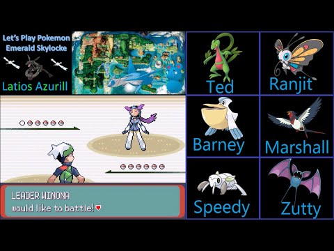 Let's Play Pokemon Emerald Skylocke:  Part 13 - A High Flying Sky Battle