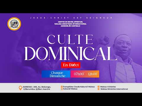 𝗗𝗶𝗿𝗲𝗰𝘁 : 𝗖𝗨𝗟𝗧𝗘 𝗗𝗨 𝗗𝗜𝗠𝗔𝗡𝗖𝗛𝗘 𝟬𝟴 𝗠𝗔𝗥𝗦 𝟮𝟬𝟮𝟲 (𝗔𝗩𝗘𝗖  𝗘𝘃. 𝗖𝗟𝗔𝗨𝗗𝗘 𝗞𝗔𝗕𝗨𝗡𝗗𝗜 𝗪𝗔𝗟𝗘𝗦𝗔 )