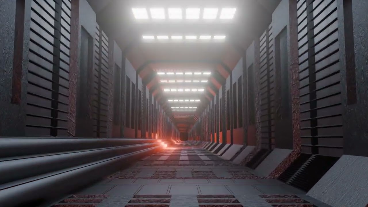 Sci-Fi Hallway 3D Model