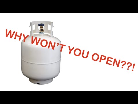 How to fix a stuck valve handle on a propane tank