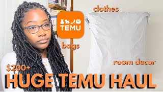 HUGE TEMU HAUL/UNBOXING! | bags, jewelry, clothing, fall dorm/room decor, shoes, etc