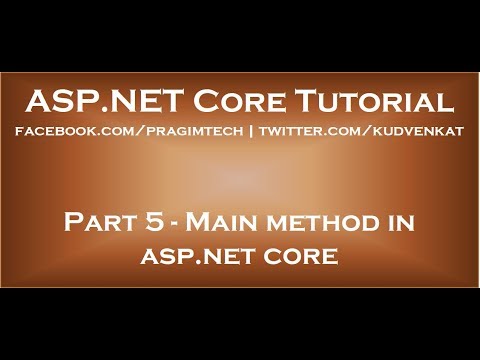 Main method in asp net core
