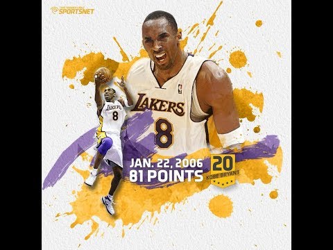 Kobe Bryant 81 Points Game Vs Toronto Raptors - All points in 2 mins with counter !!