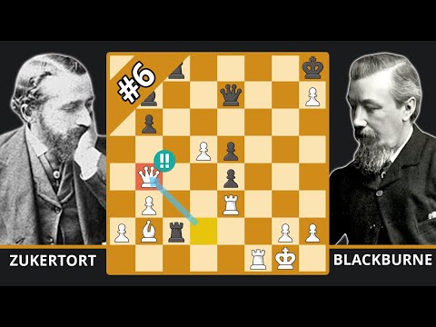 Brilliant Chess Move Electrifies Onlookers - Best Of The pre-1900s - Zukertort vs. Blackburne, 1883