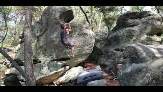 Video thumbnail of Colombophilie, 6b+. Fontainebleau