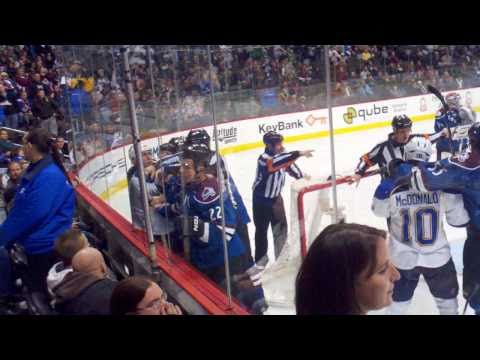 NHL - Duchene vs Sobotka Fight - Front row action of Dutchy throwin down!