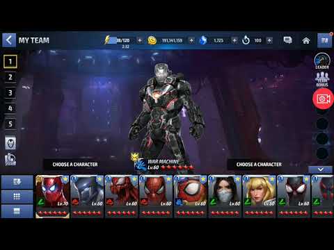 Shadowland Solo War Machine Infinity War vs. Punisher Boss Rumble Floor 18 Marvel Future Fight