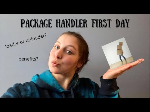Part of a video titled MY FIRST DAY ON THE JOB AS A UPS PACKAGE HANDLER *pros ...