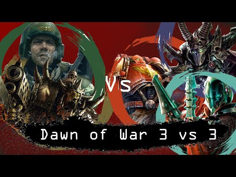 Dawn of War Soulstorm: 3 vs 3 Orks, Imperial Guard vs Eldar, Space Marines, Dark Eldar