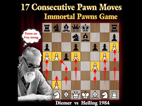 17 Consecutive Pawn Moves | Diemer vs Heiling 1984