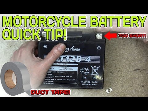 Motorcycle Battery Quick tip!
