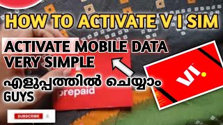HOW TO ACTIVATE MOBILE DATA ON VI SIM|| HOW TO ACTIVATE VI SIM