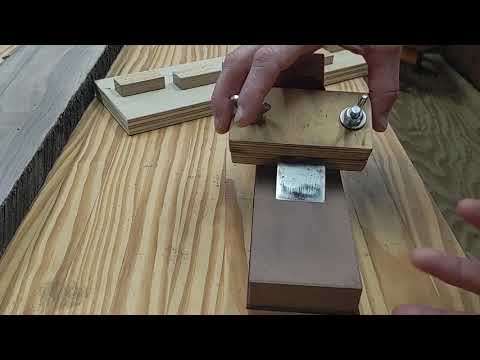 Chisel and hand plane sharpening jig.