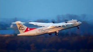 preview picture of video 'ATR-72 Taking Off From Leipzig/Halle Airport (Germany)'