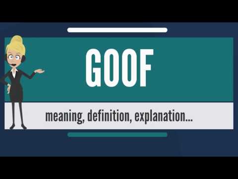 What is GOOF? What does GOOF mean? GOOF meaning, definition & explanation - How to pronounce GOOF?