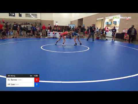 2018 Women's National /UWW Cadet Women 36-40 RR Rnd 1 - Karina Torres (Team) Vs. Melissa F. Lee (T