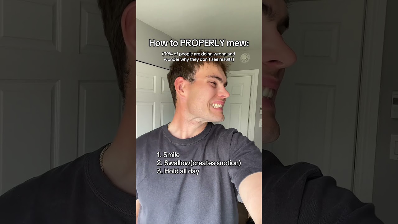 How to properly mew #looksmax #jawline #glowup