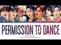BTS Permission To Dance Lyrics Color Coded Lyrics