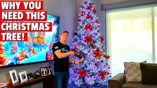 Top Christmas Tree in 2025! Home Accents Starry Light 9ft FRASER FIR FLOCKED TREE!