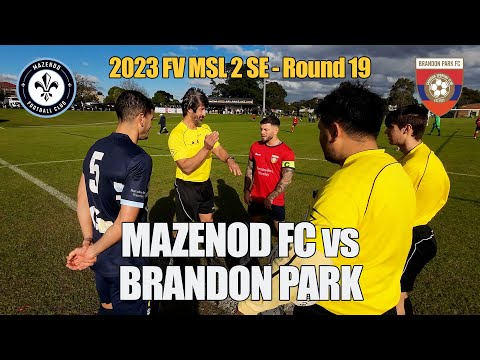 2023 FV MSL 2 SE, Rd 19 - Mazenod v Brandon Park