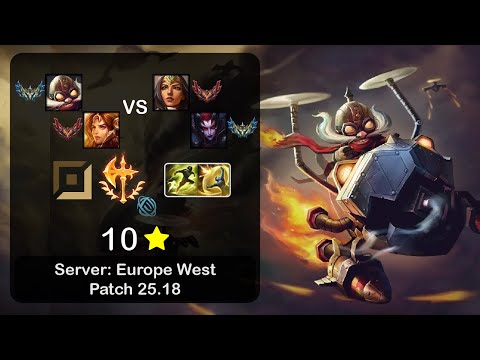 Corki ADC + Leona vs Sivir + Elise - EUW Challenger - Patch 25.18