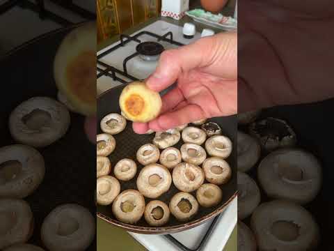 CHAMPIGNONS FARCIS À L’APÉRO 🍾  #recette #recipe #nouvelan #apero #champignons #chef