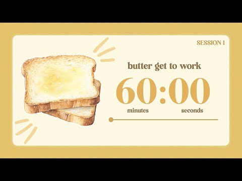 60/15 pomodoro | 3-hour buttered toast | morning upbeat lofi study with me