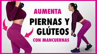 5 Ejercicios para MASA MUSCULAR en Piernas y Glúteos con pesas | Tonificar o aumentar con mancuernas