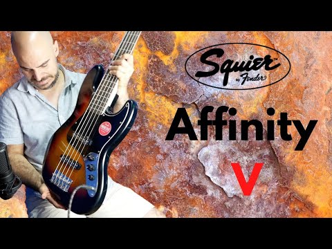 5-струнная бас-гитара SQUIER AFFINITY JAZZ BASS V LR 3-COLOR SUNBURST - фото 1 - id-p2240011416